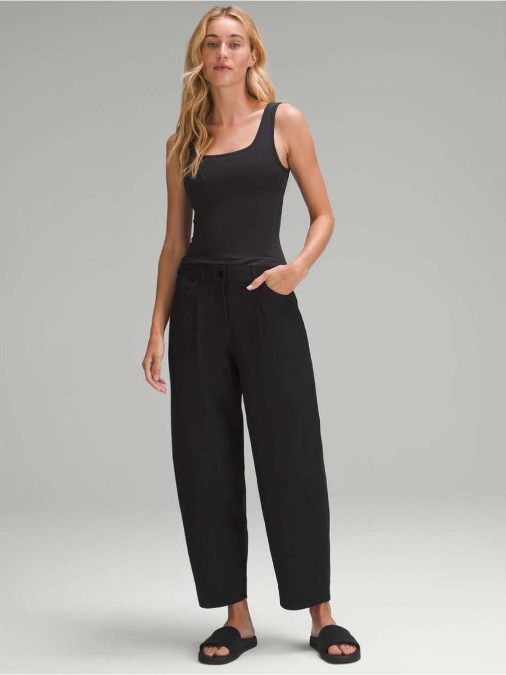 Lululemon City Sleek Barrel-Leg Pant *Light Utilitech Black size 26